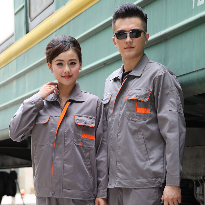 春秋長袖工作服套裝 男士汽修維修、工廠車間與工地工裝的定制良選
